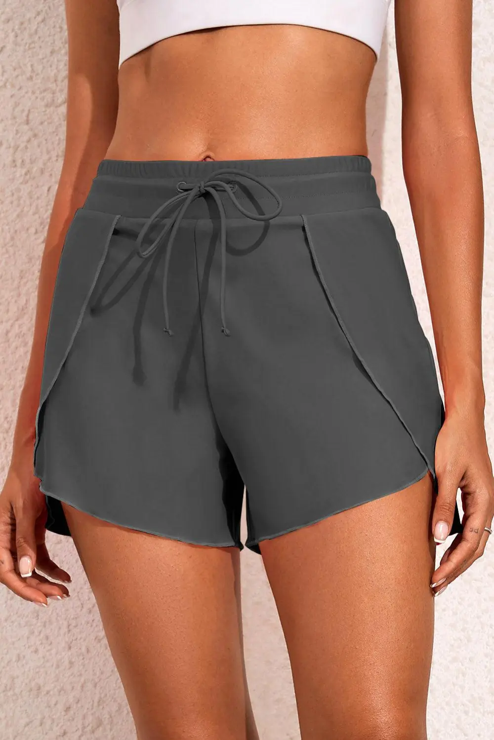 Drawstring Waist Shorts Swim Bottoms