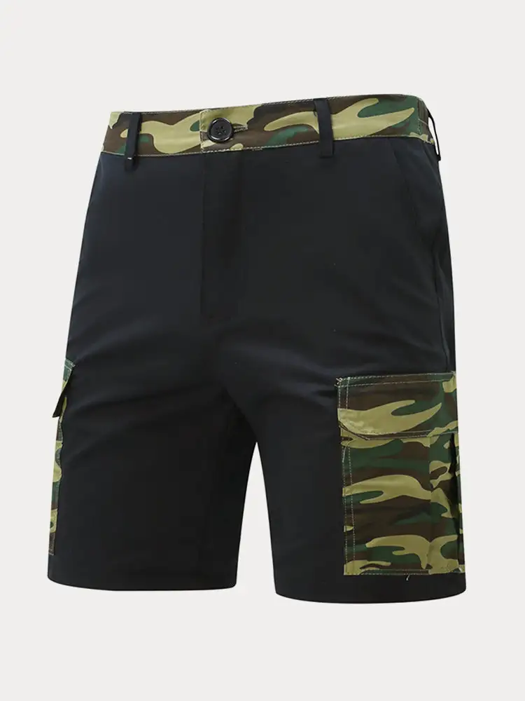 Men's Fashion Splicing Cargo Shorts