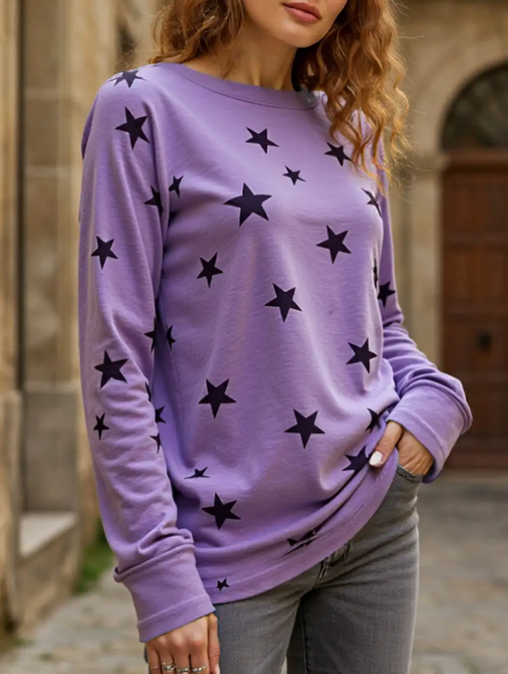 Loose Large Size Long-Sleeved Tee