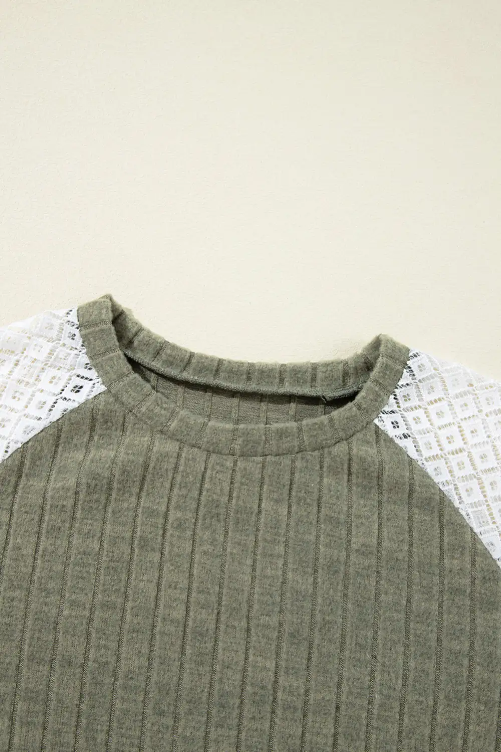 Floral Ribbed Patchwork Blouse