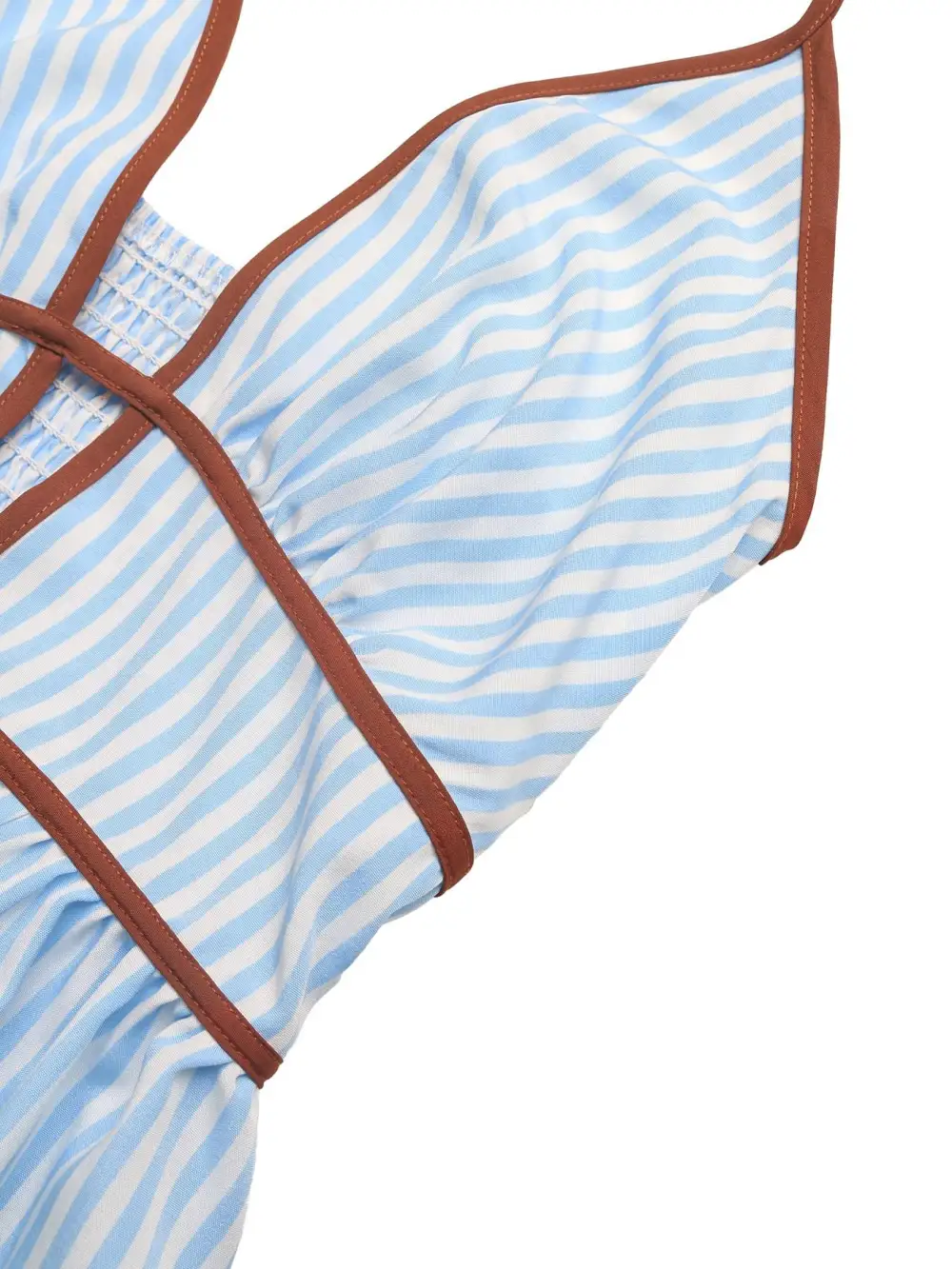 Drape Striped Maxi Dress