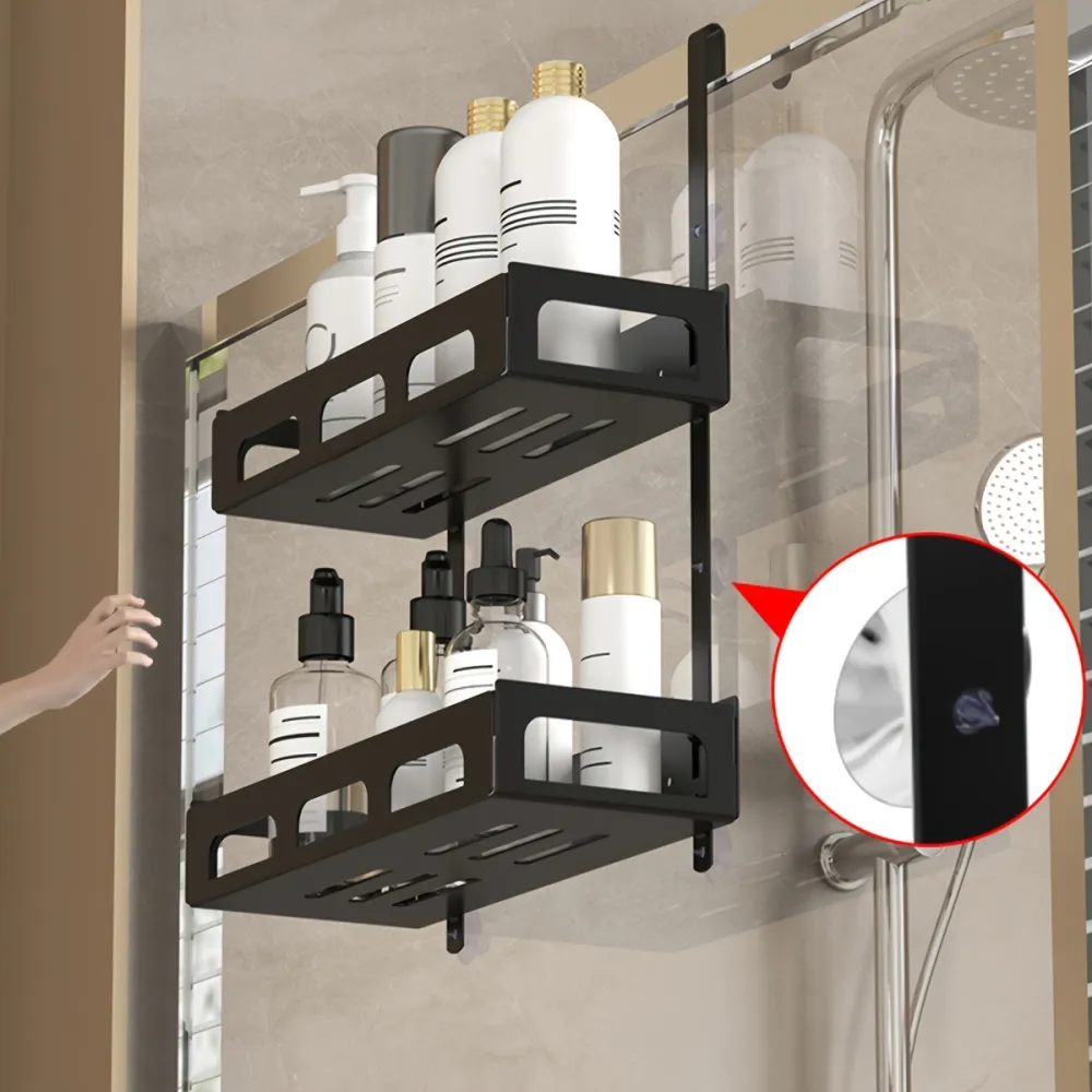 No-Drill Shower Door Shelf