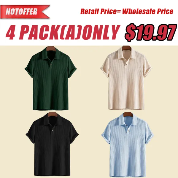 Men's Knitted Polo Shirt