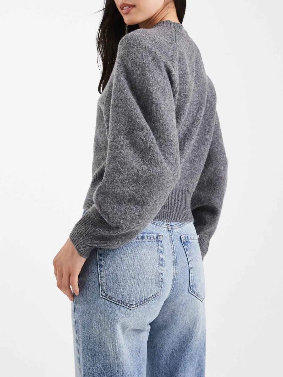 Raglan Sleeve Cropped Sweater