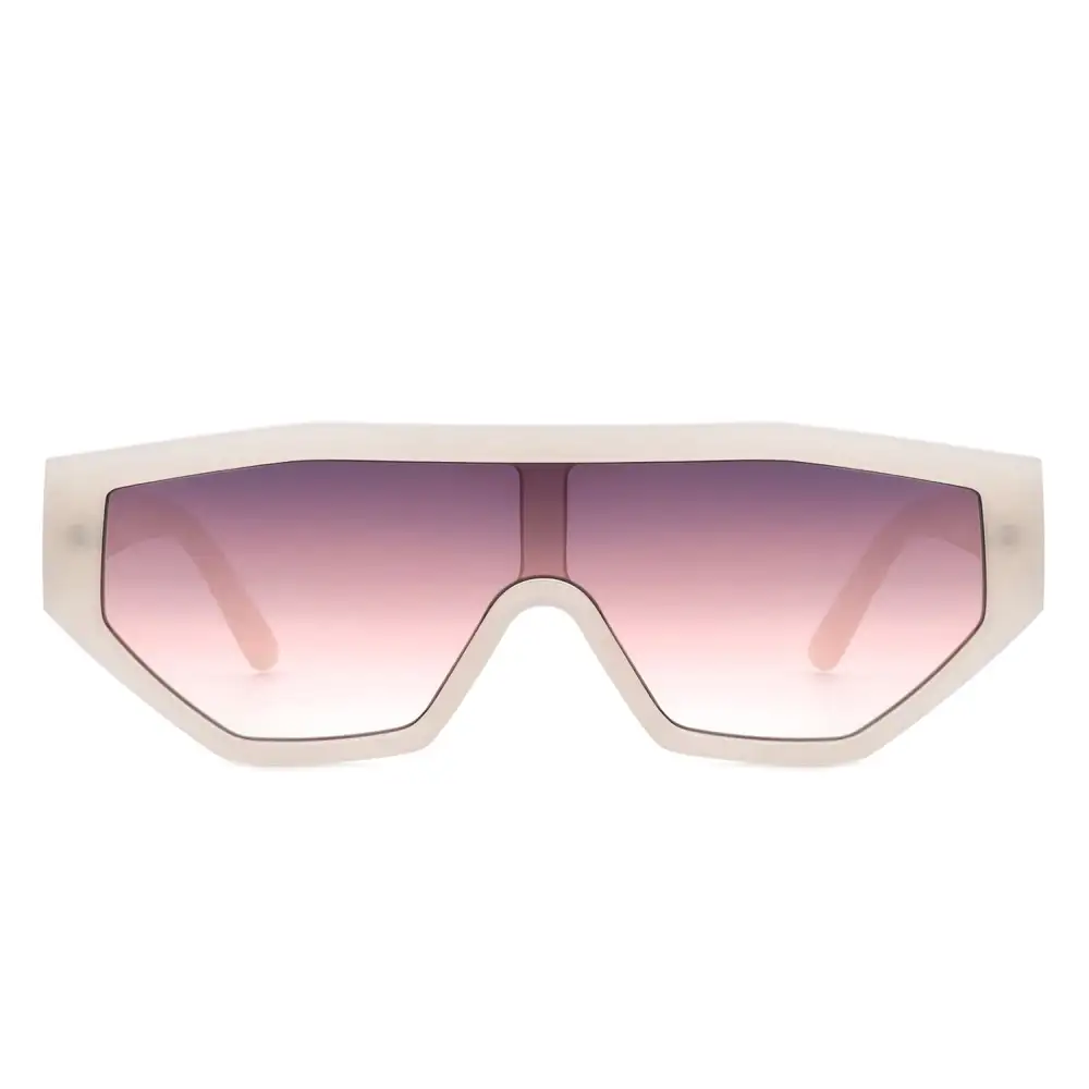 Statement Square Geometric Frame Sunglasses