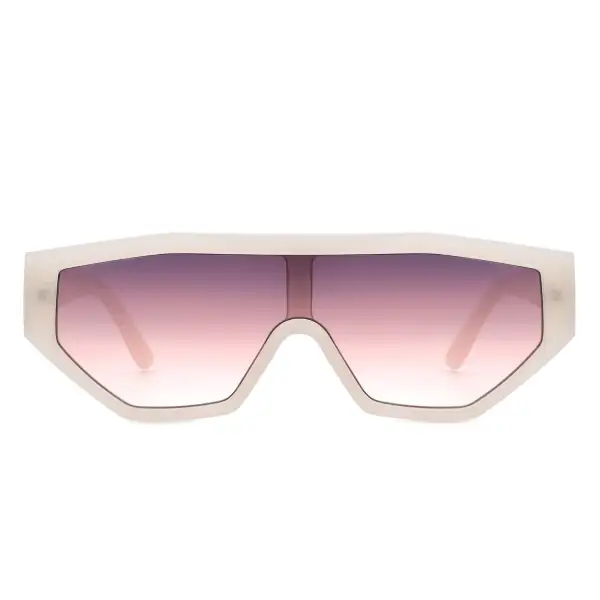 Statement Square Geometric Frame Sunglasses