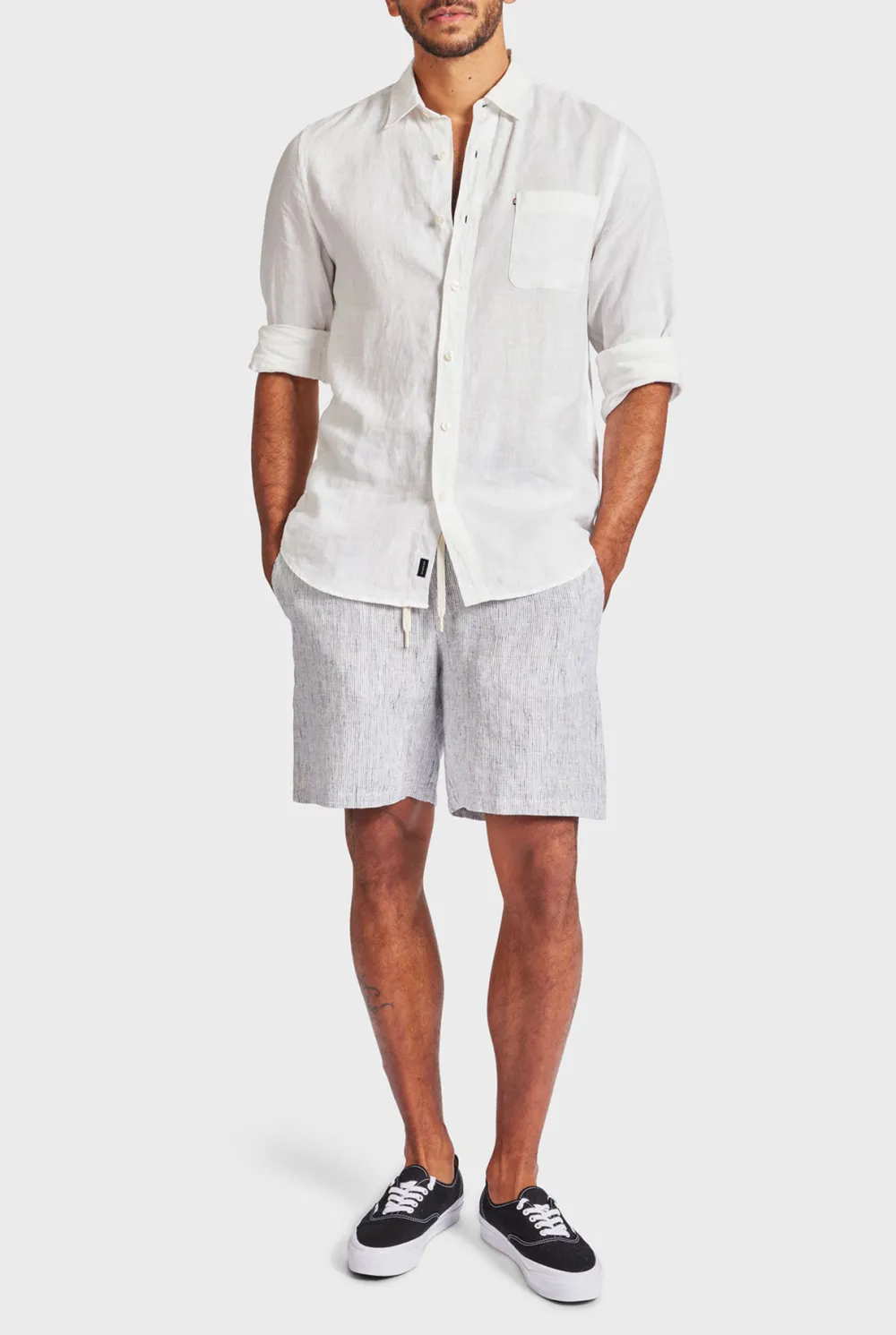 Elastic Waist Contrast Drawcord Short