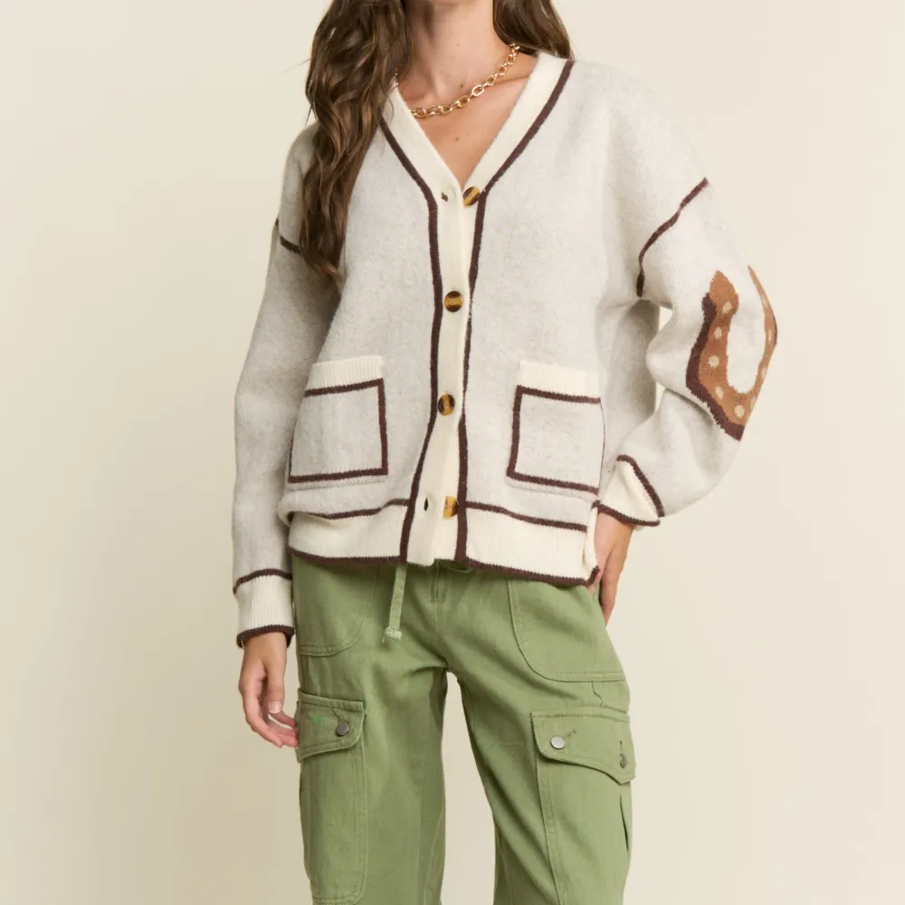 Classic Ribbed Dropped Shoulder Cardigan