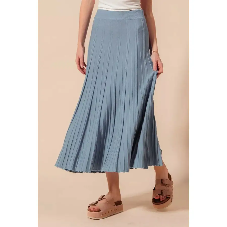 SO ME A Line Knitted Sweater Midi Length Skirt