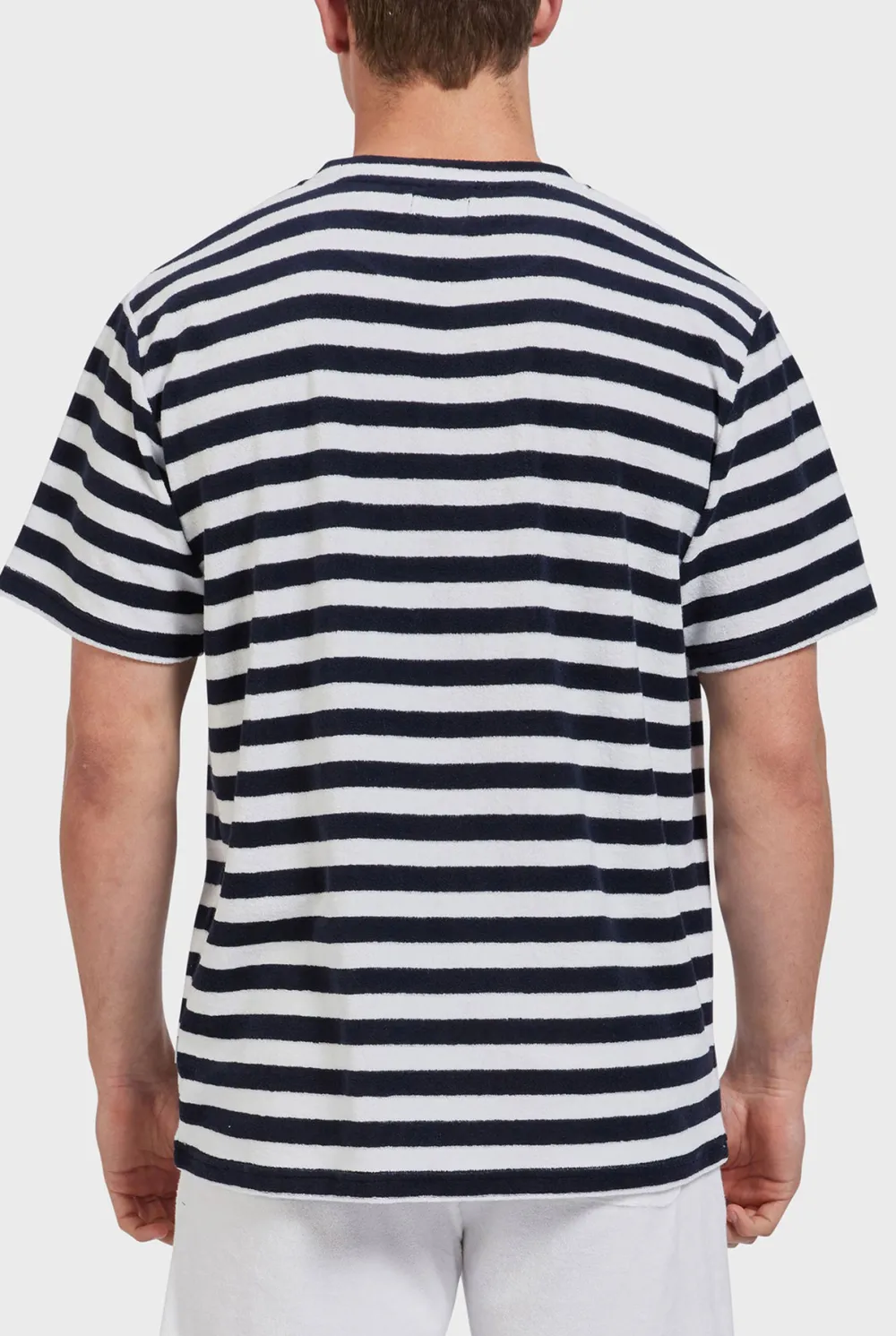 Short Sleeve Striped Crew Neck Tee