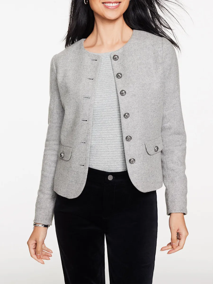 Lady's Elegant Small Flared Wool Jacket