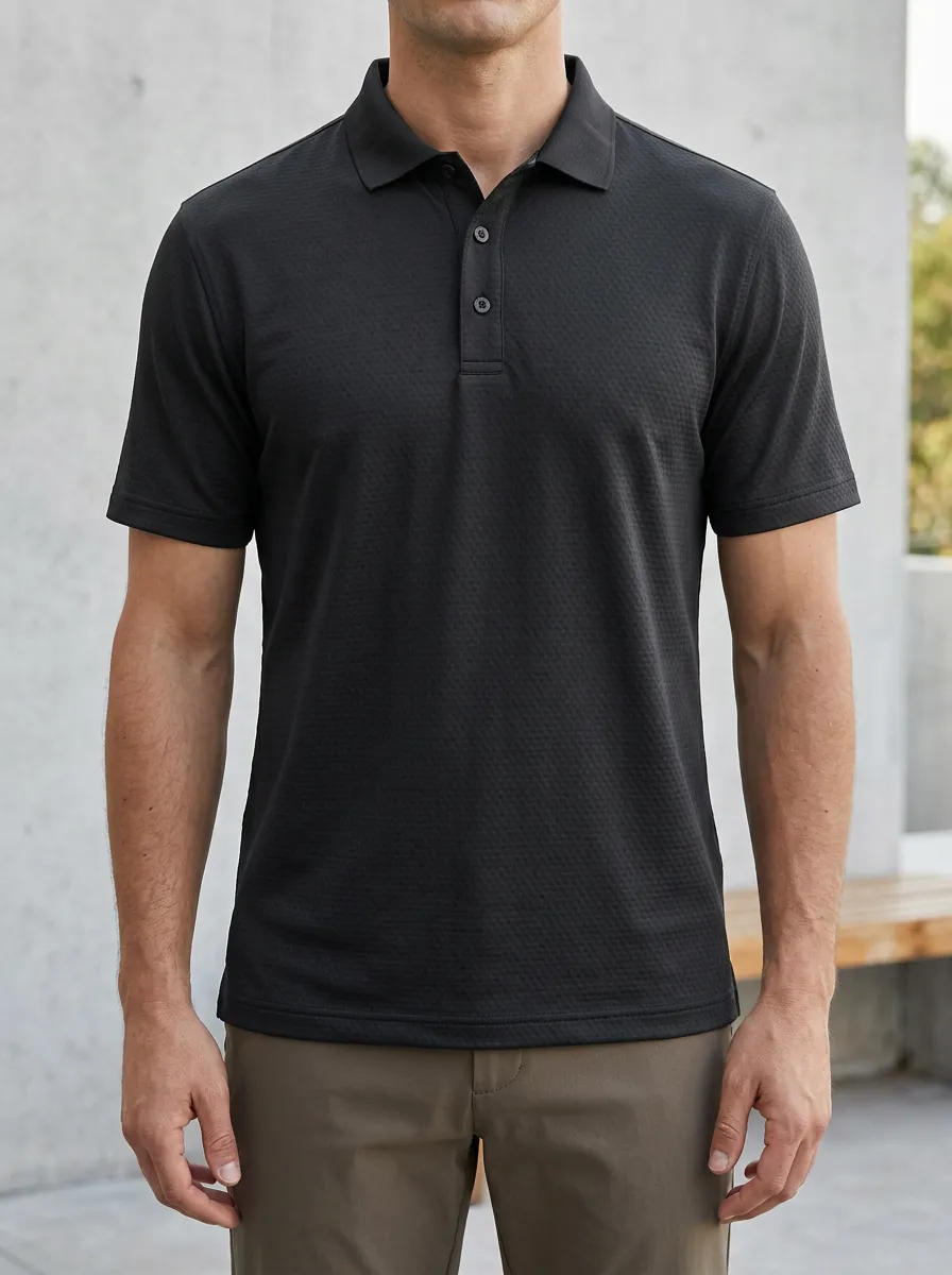 Performance Textured Golf Polo Shirt