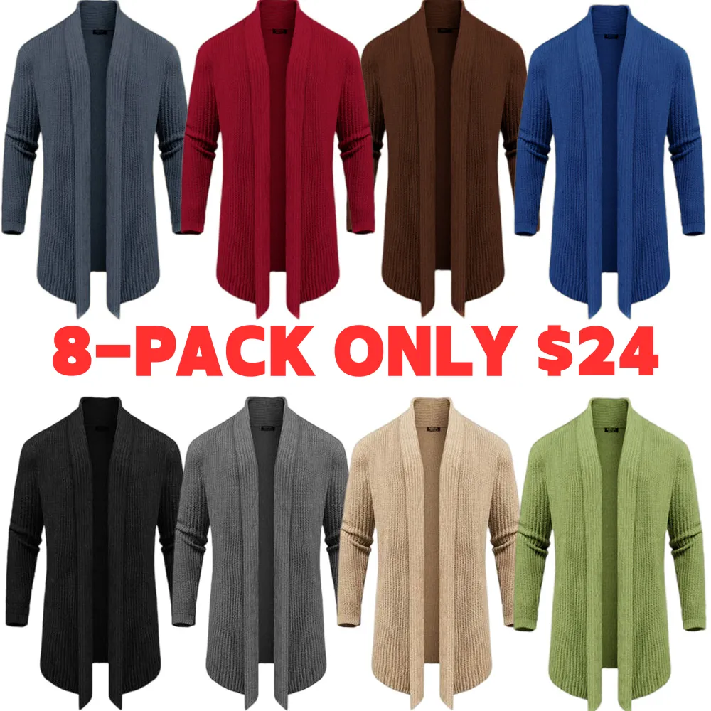 Men’s Shawl Collar Knit Drape Cardigan
