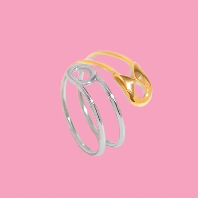 Safety Pin Accent Ring