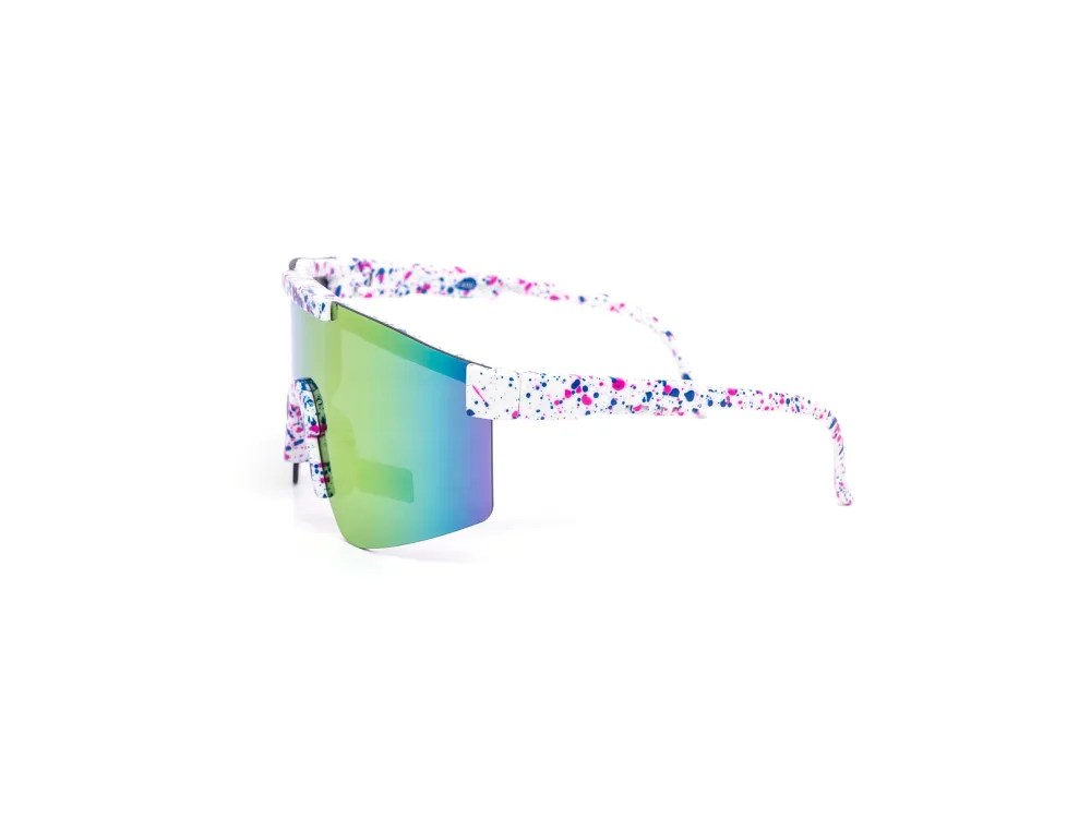 12-Pack Kids Oversized Sport Rimless Burnt Mirror Sunglasses