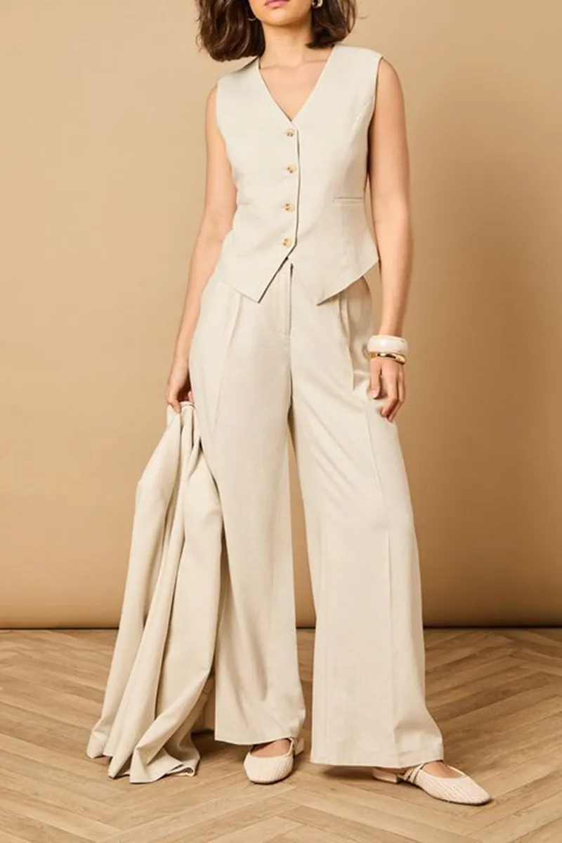 Casual Style Button Up Waistcoat