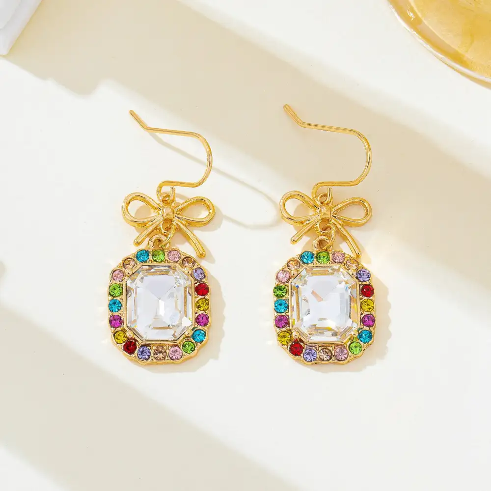 Bow merald Cut Rainbow Crystal