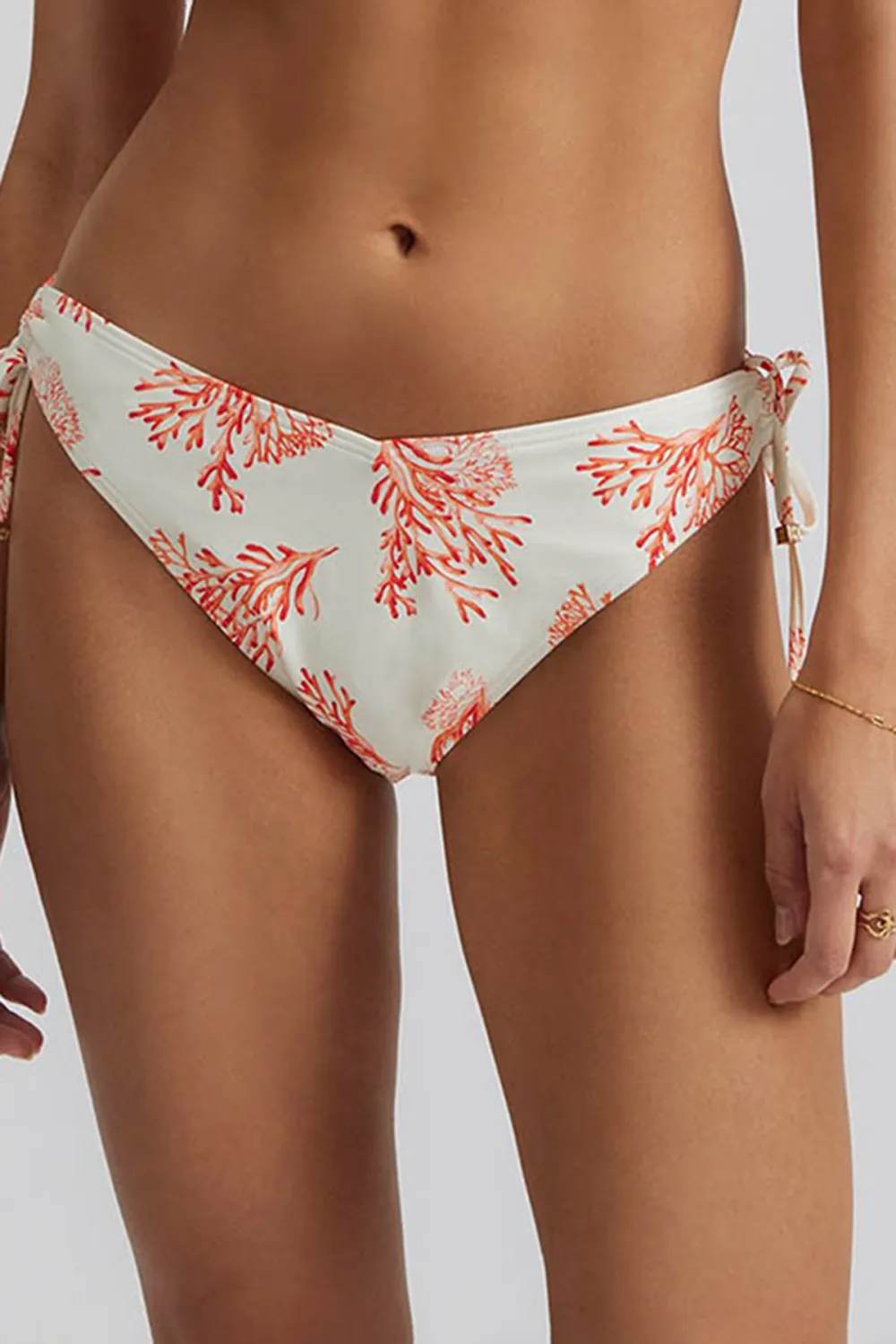 Printed Drawstring Bikini Bottom