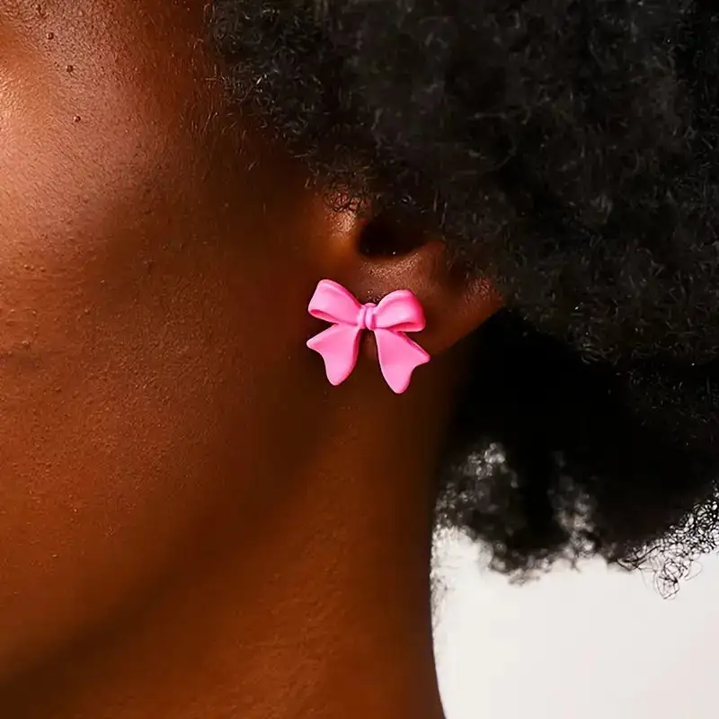 Graceful Bow Stud Earrings