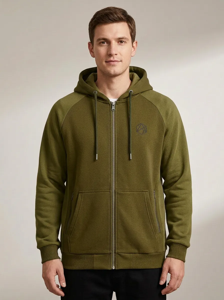 Modern Geometric Zip-Up Training Look Men's Sport Jacket