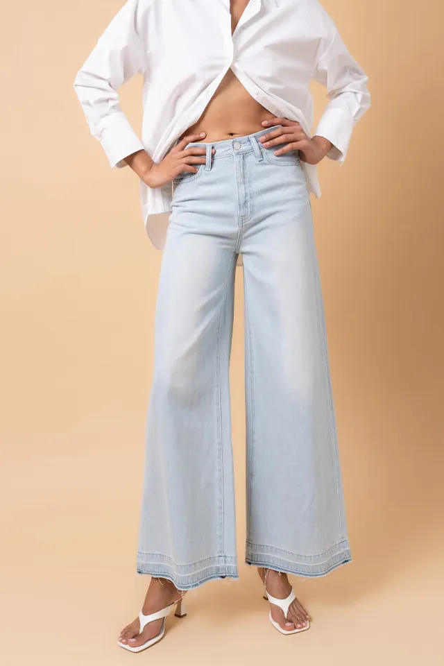 Women's High Rise Relaxed Wide Leg Rigid Denim Jeans