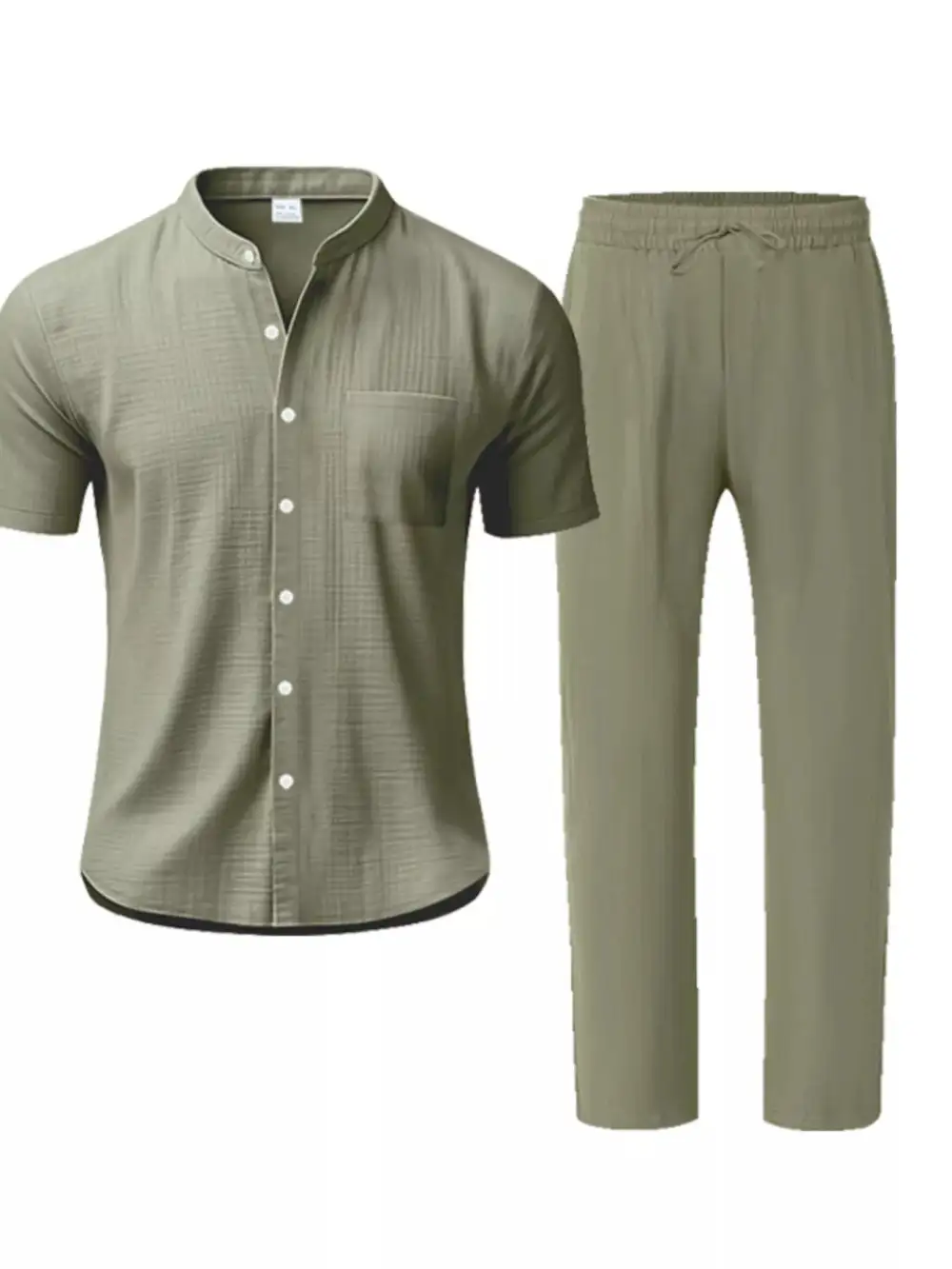 Men's Full Size Casual Button Up Short Sleeve