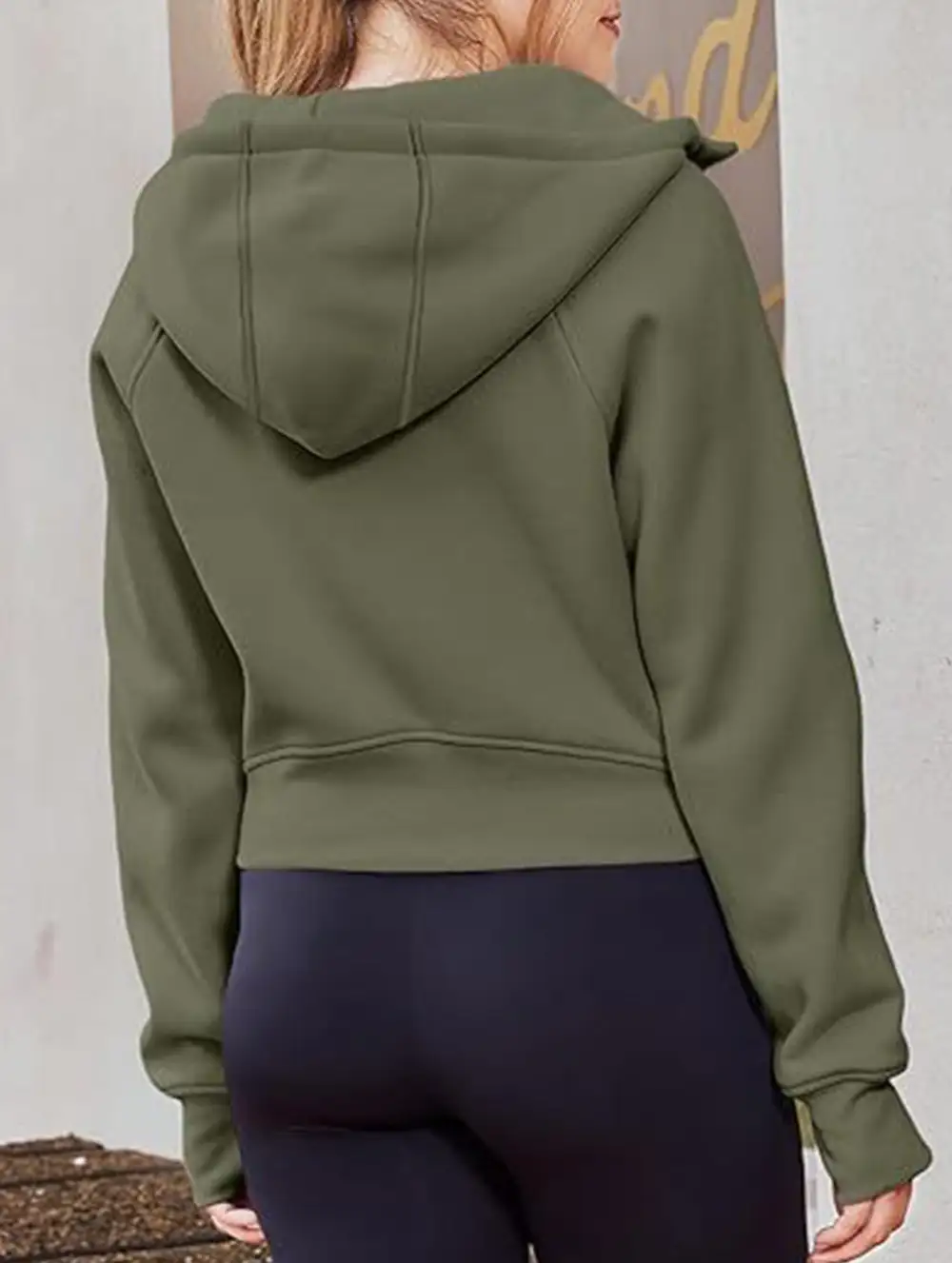Hooded Short Fleece Sweatshirt Shorts