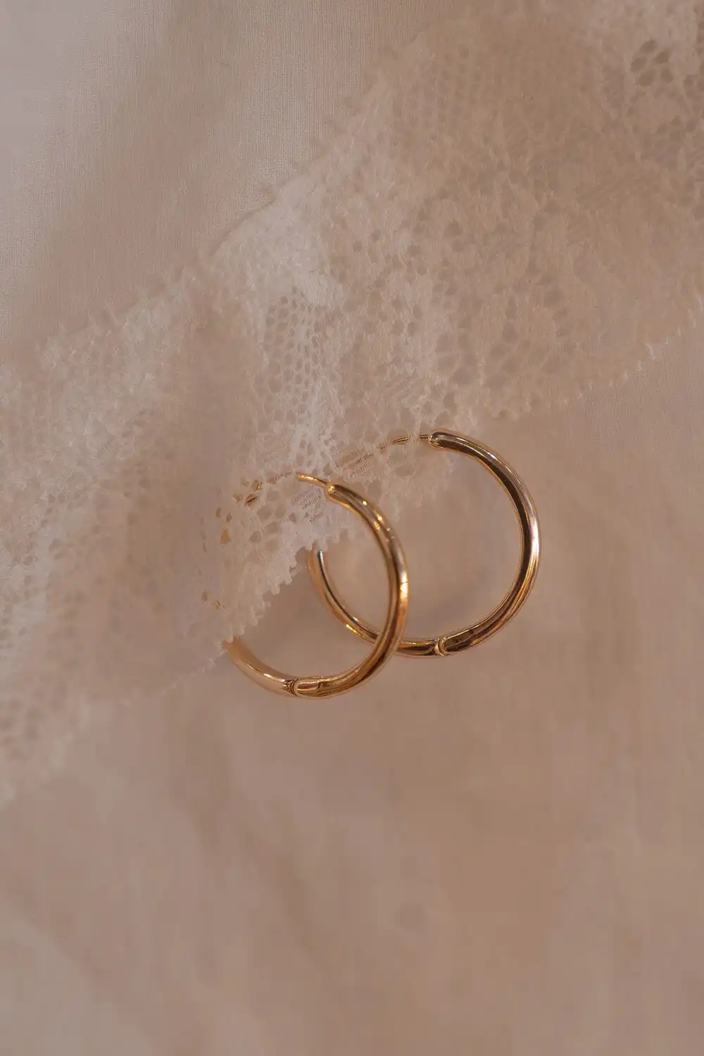 Rounded Metal Hoop Earrings