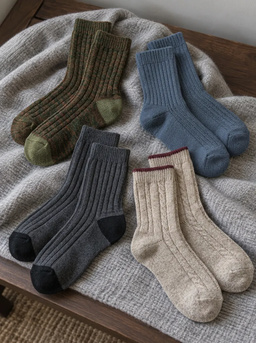 Everyday Men's Four Pack Crew Socks Set
