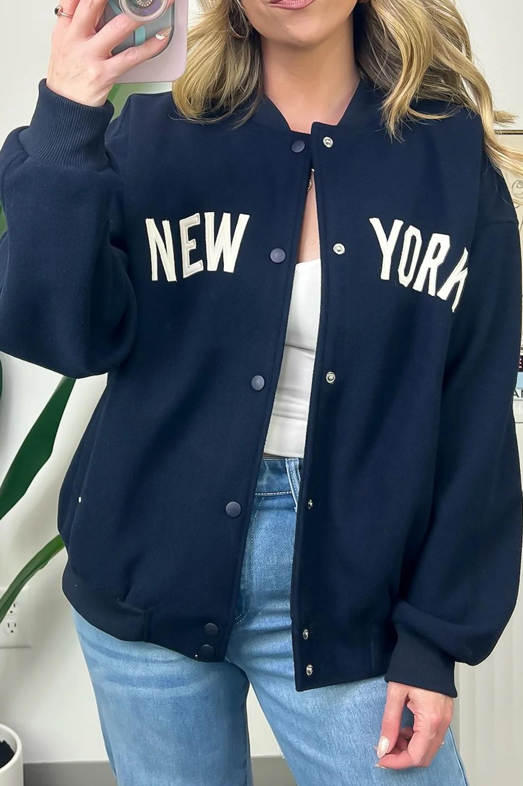 Button Up Varsity Jacket