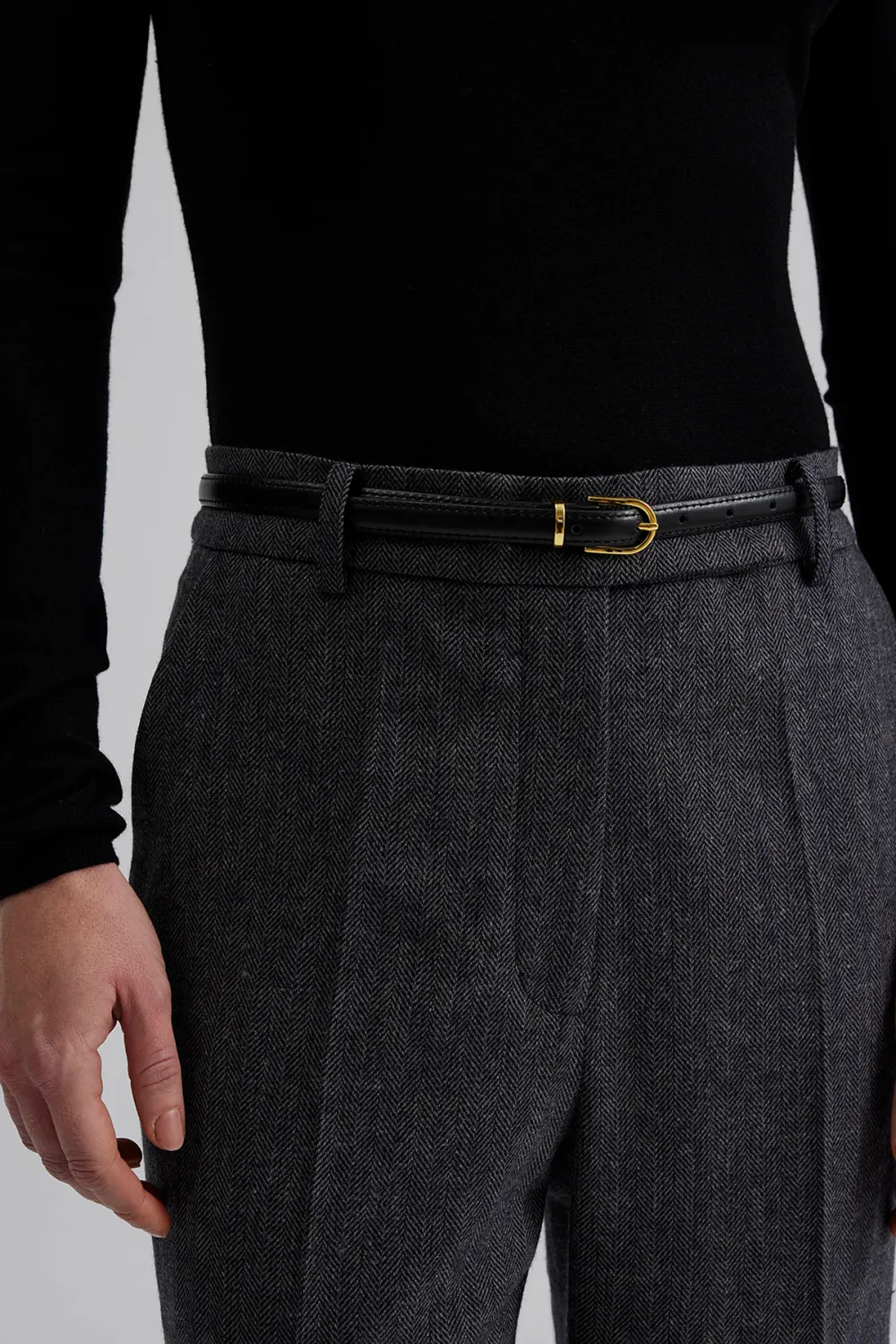 High Rise Straight Leg Trousers