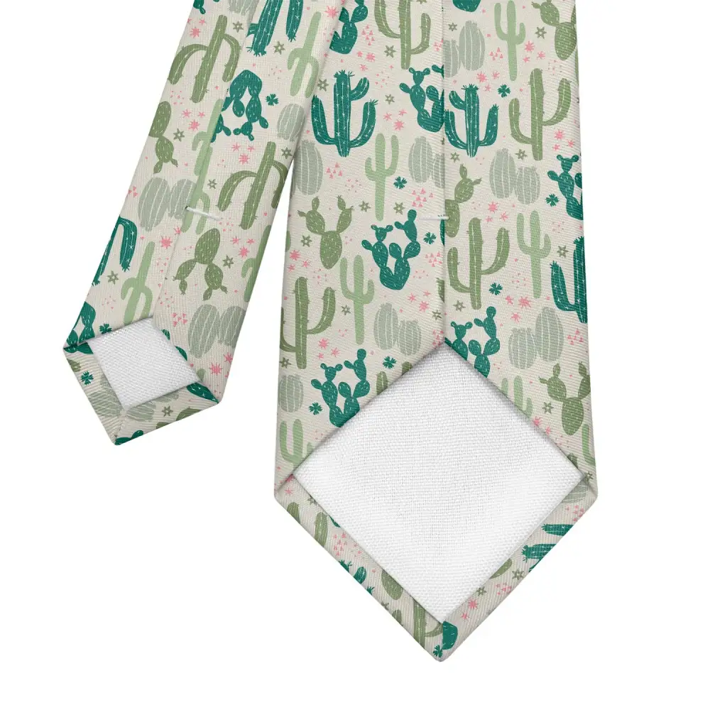 Cactus Motif Necktie