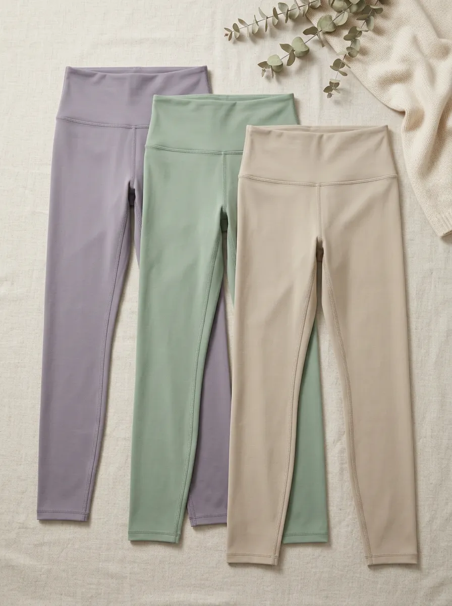 Women's High-Waist Solid Color 3-Pack Yoga Leggings