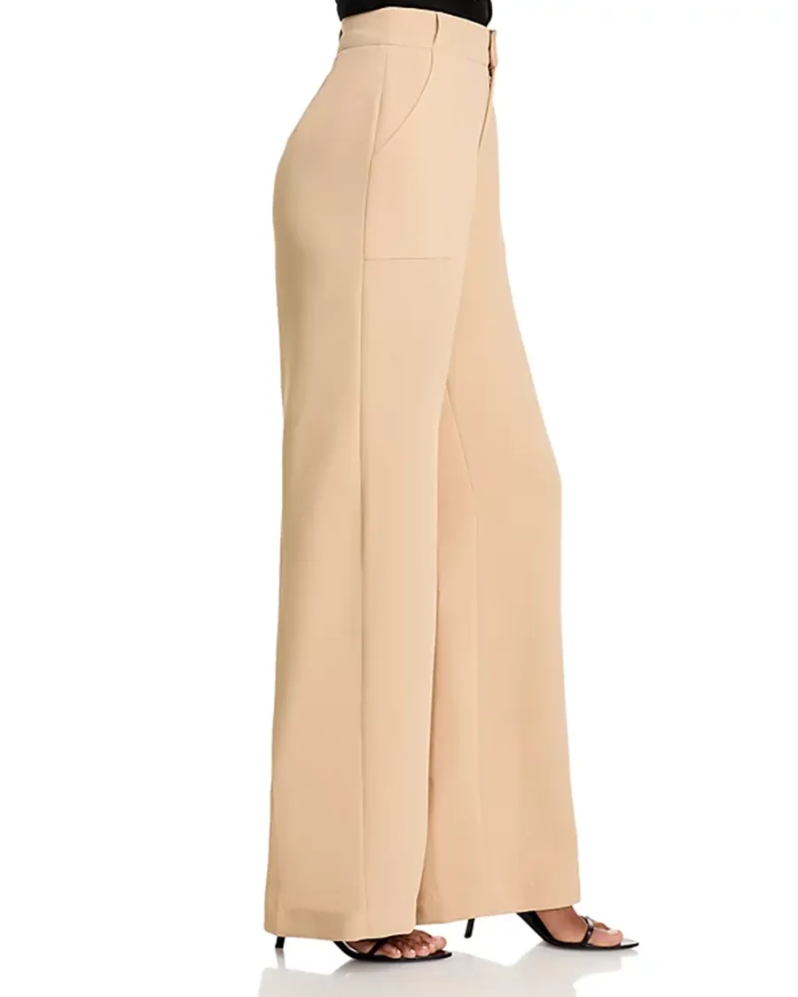 Side Slit Pockets Wide Leg Pants