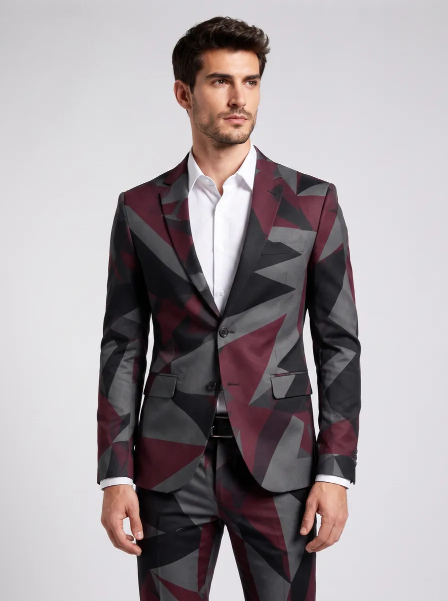 Men's Geometric print pattern Geometric Print Blazer