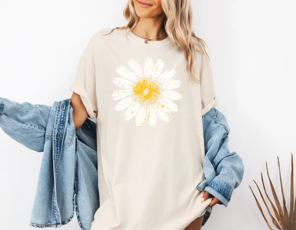 Daisy Graphic Garment Dyed Tee