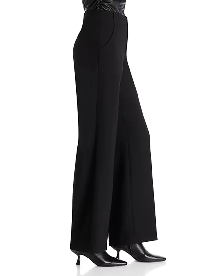 Belt Loops Wide Leg Pants