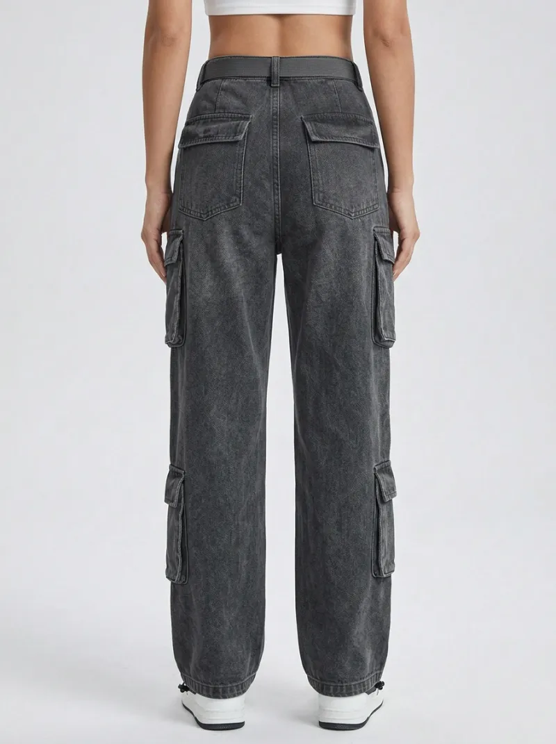 Lifestyle Multi Pocket Washed Finish Casual Look Women's Multi Pocket Cargo Pants