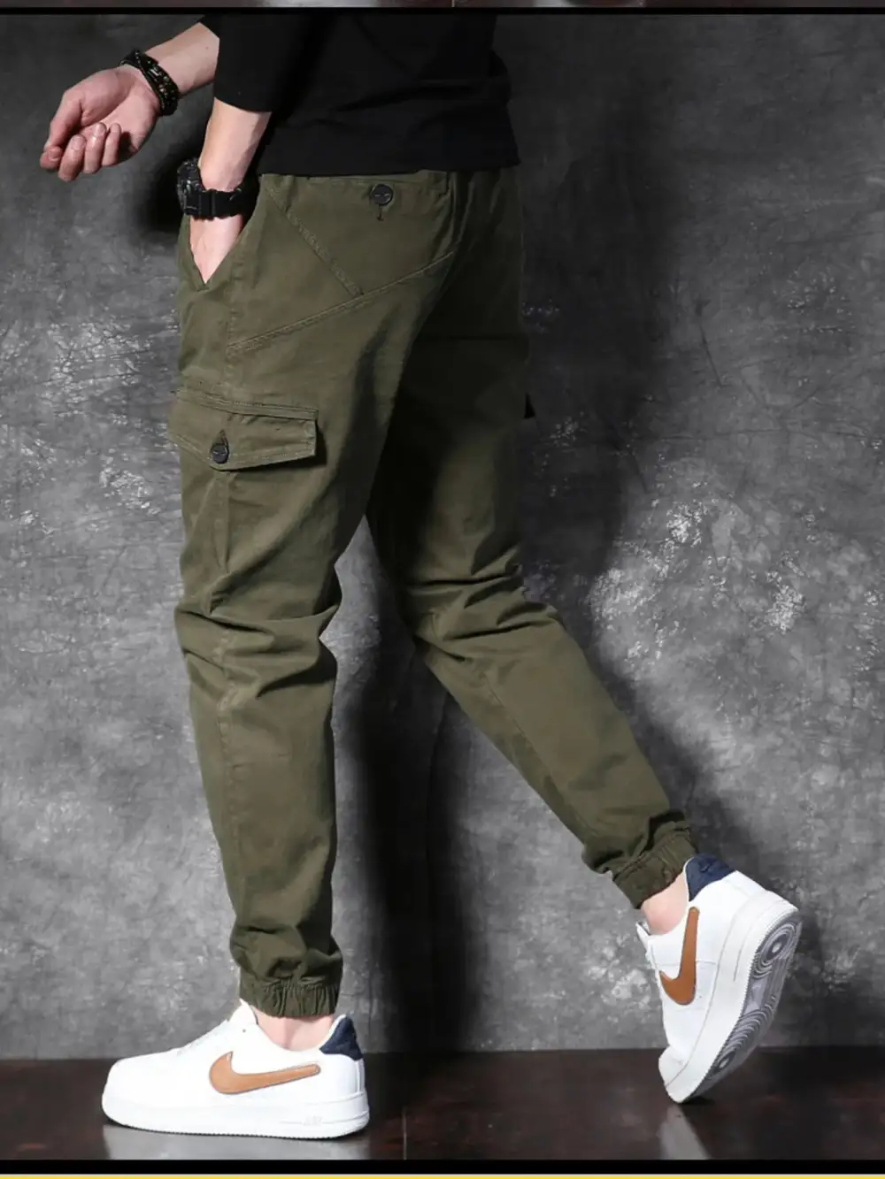 Men's Cargo Pants with Drawstring