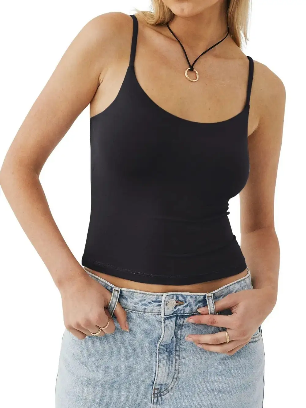 Scoop Neck Cami Polyester Blend