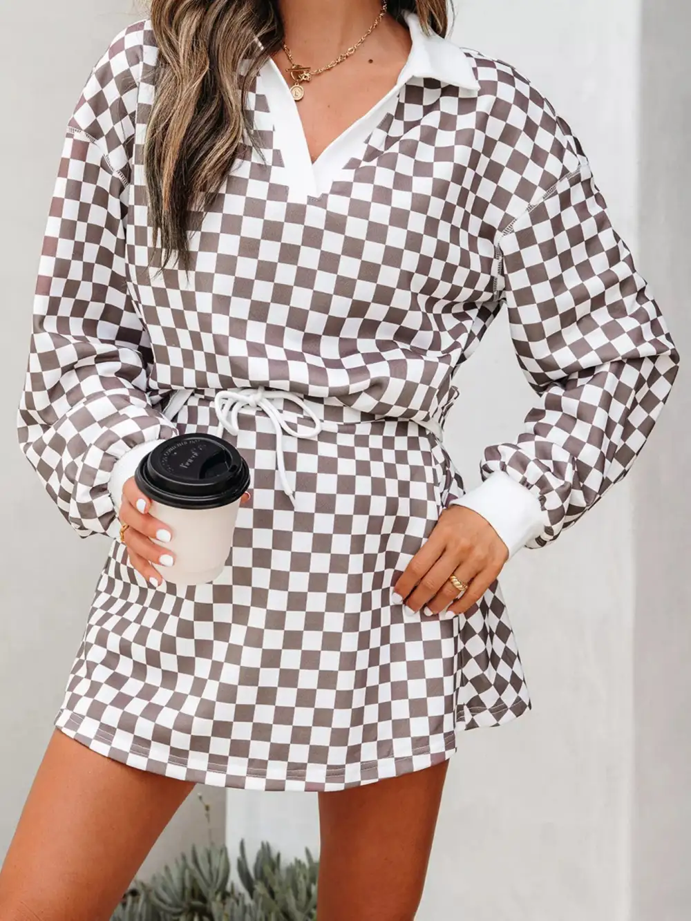Tailored Collared Long Sleeve Detail Coordinated Set