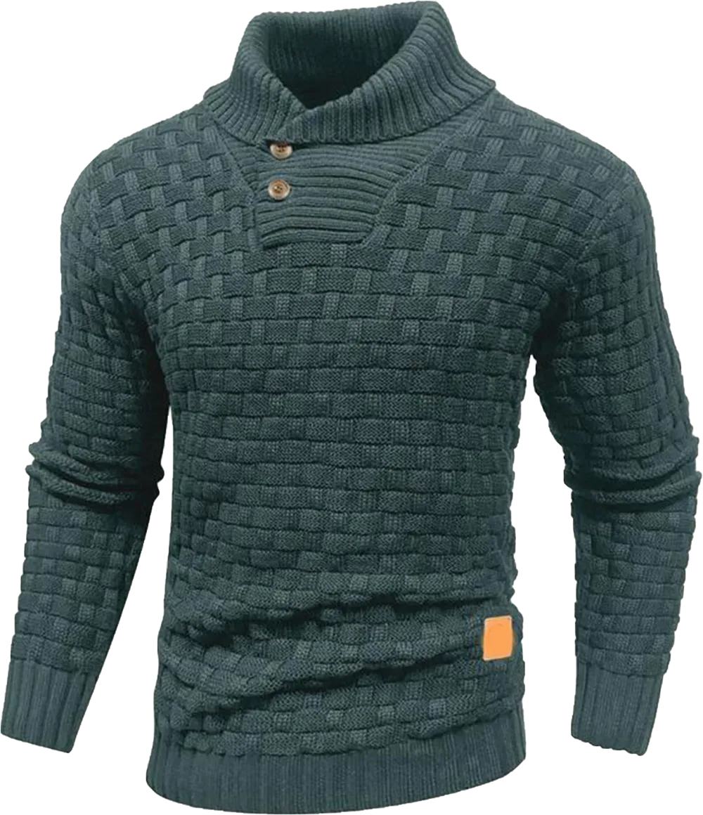 🧶 Men’s Shawl Collar Knit Sweater – Classic Warmth. Effortless Style. Smart Comfort for the Cold Season