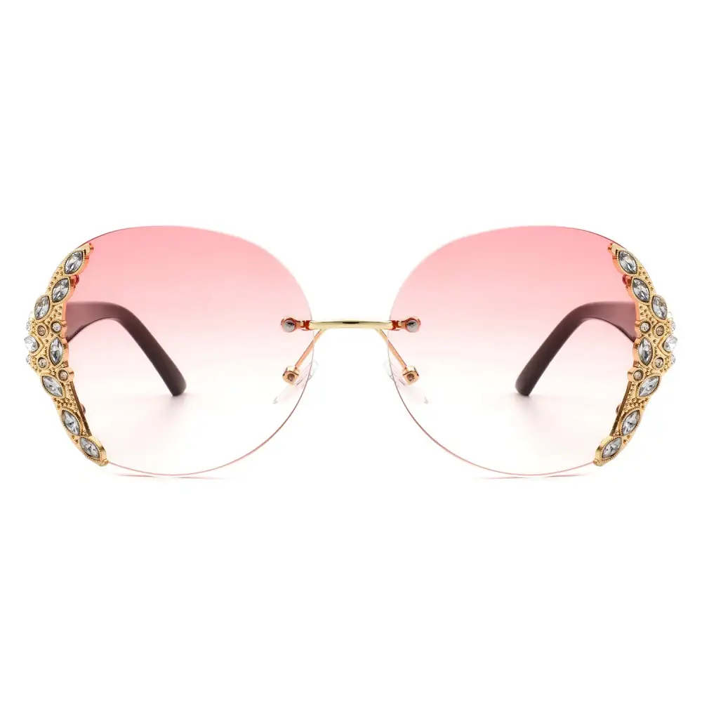 Simple Oval Round Frame Sunglasses