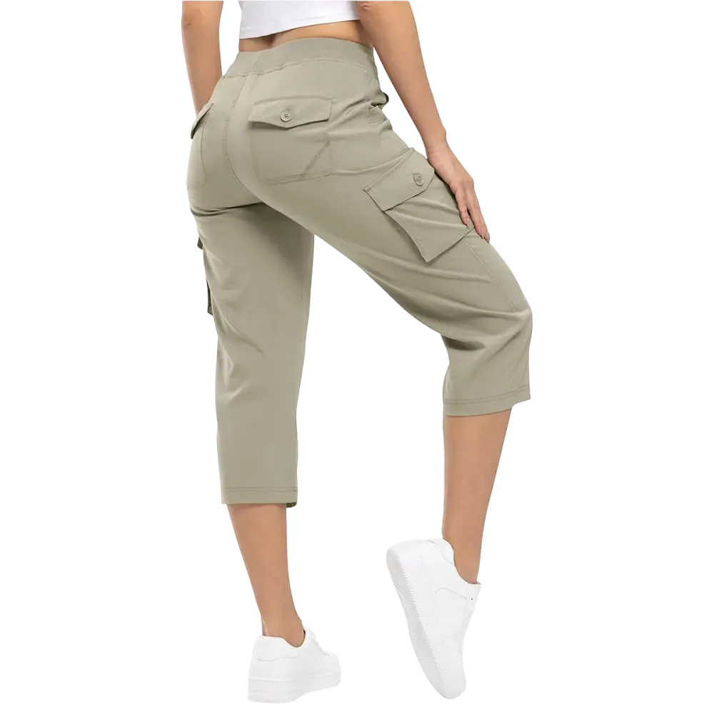 Women's Cargo Pants Plus Size Outdoor Lightweight Capris Casual Trip Loose Shorts