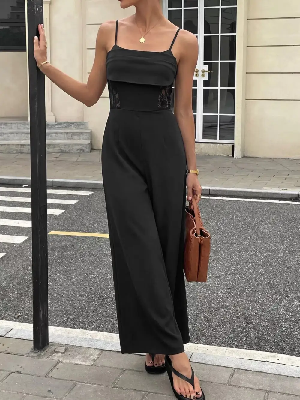Everyday Lace Wide Leg Jumpsuit