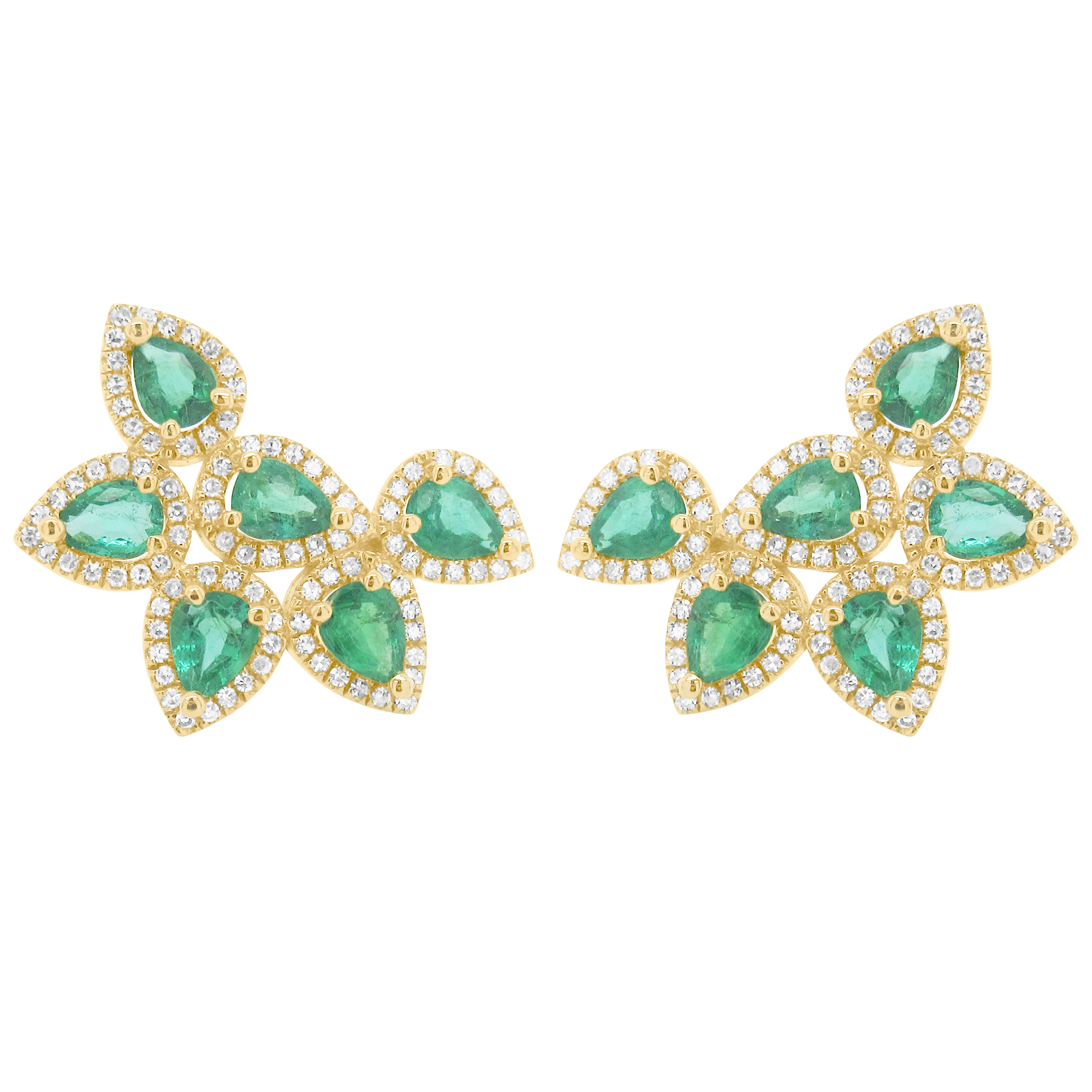 Curved Bold Gem Detail Earrings