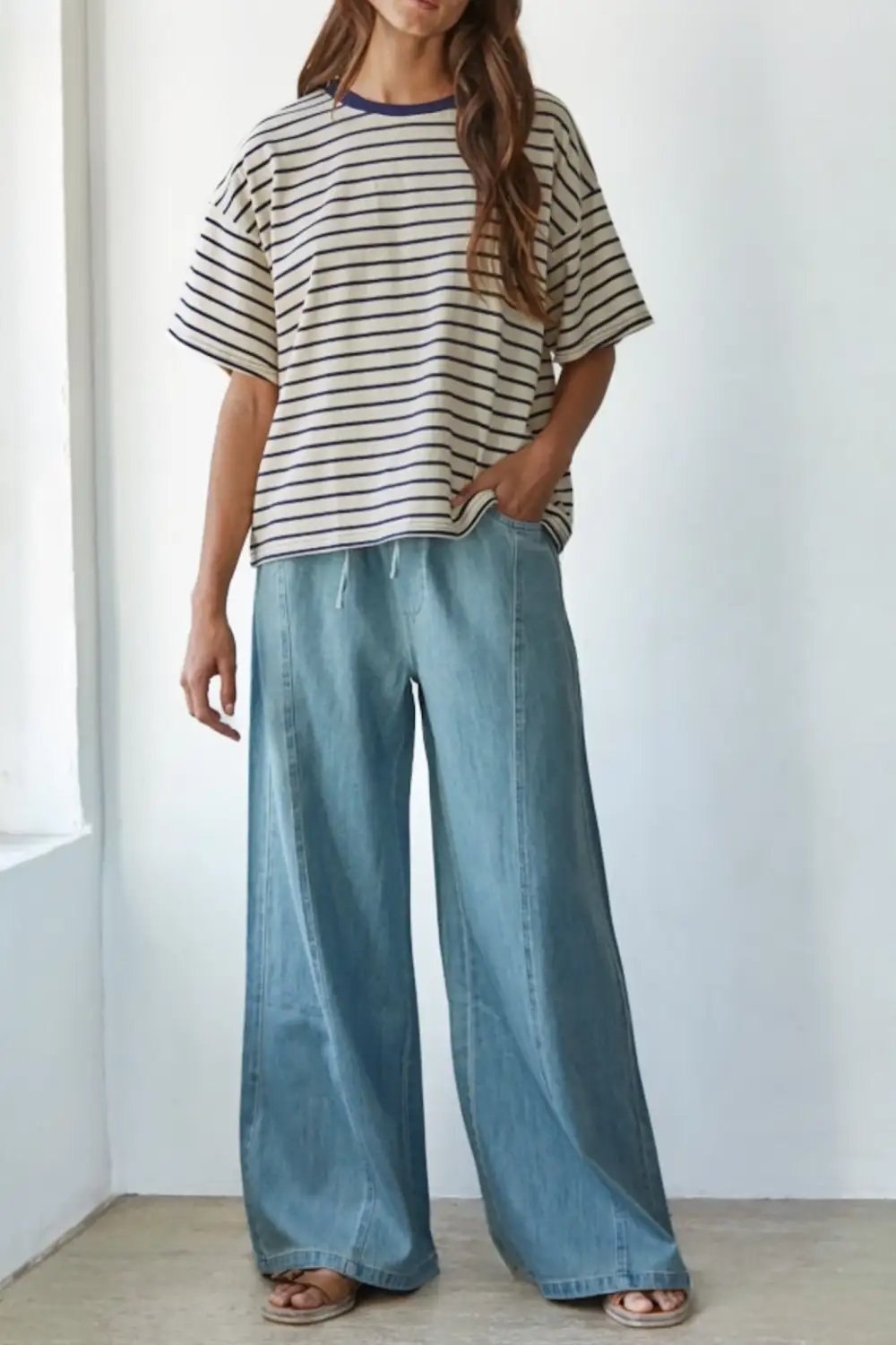 Denim Wide Leg Jeans