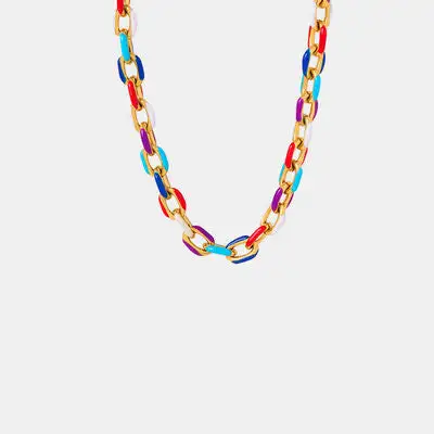 K Plated Titanium Steel Necklace