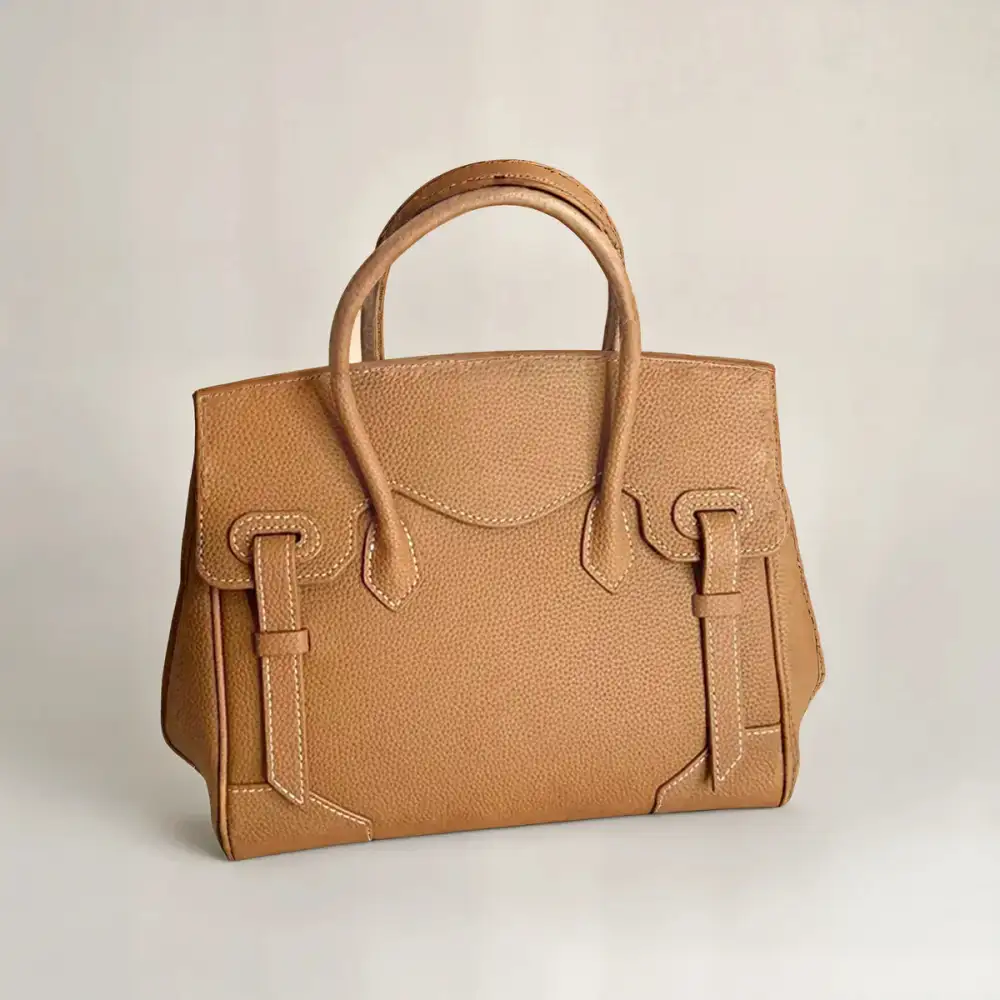 Buckle Leather Handbag