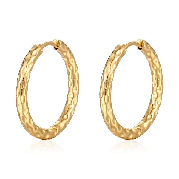 Midsized Textured Earring In